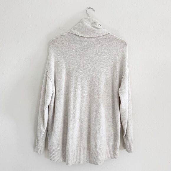 American Eagle Outfitters Slouchy Oversized Cowl Neck Neutral Cream Sweater S - Picture 4 of 6